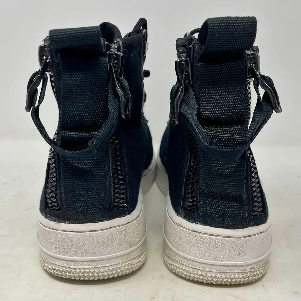 Nike Special Field Air Force 1 Mid Black Shoes Youth Size 6.5Y Zip